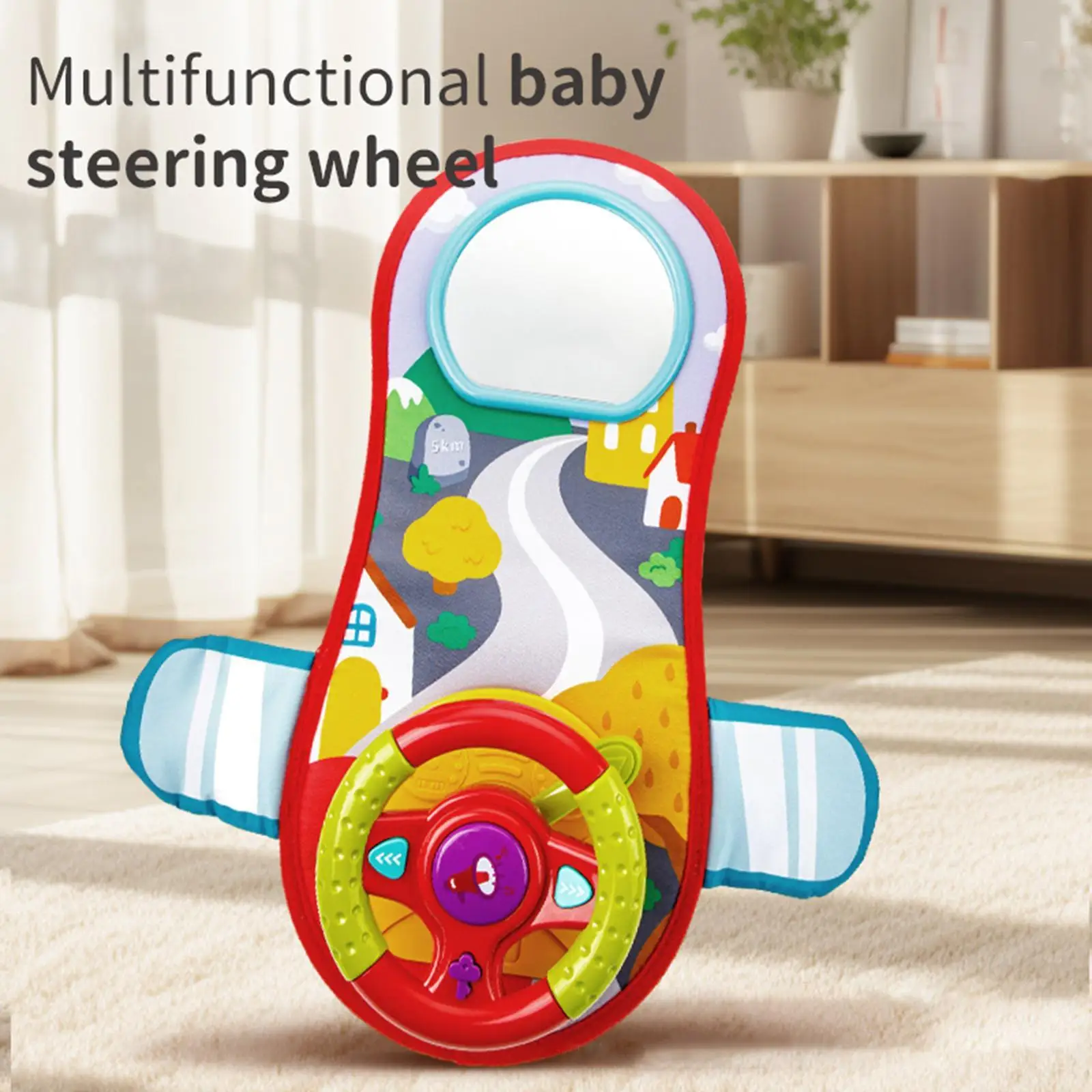 

Steering Wheel Toy Pretend Play Interactive for Infants 6-12 Months