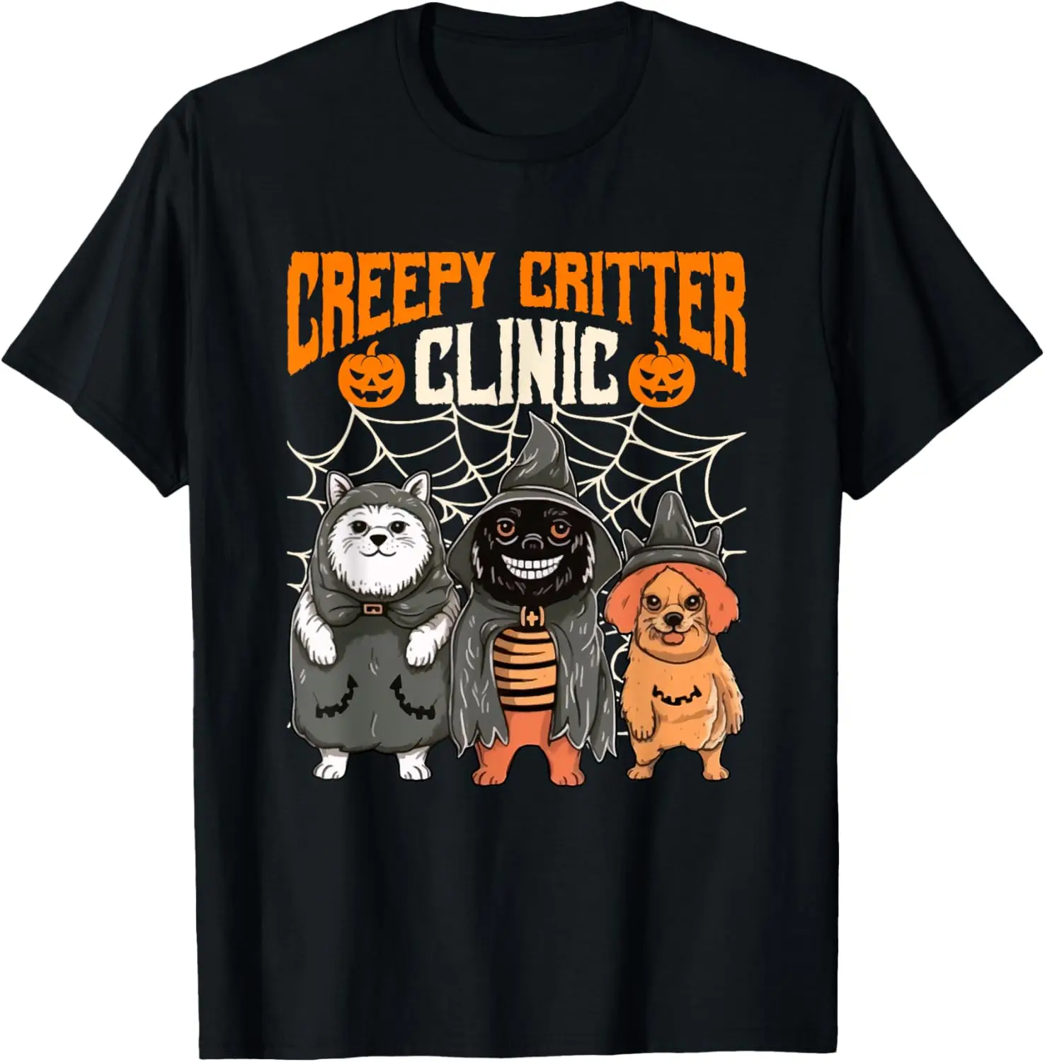 Vet Tech Halloween Veterinarian Creepy Critter Clinic T-Shirt