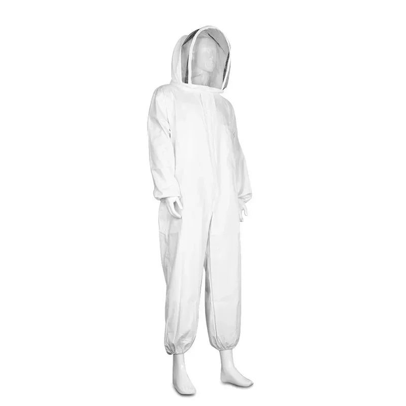 A Hot-selling Beekeeping Tools Thickened White Space Suit Conjoined Bee Apparel    and Sheepskin Glove