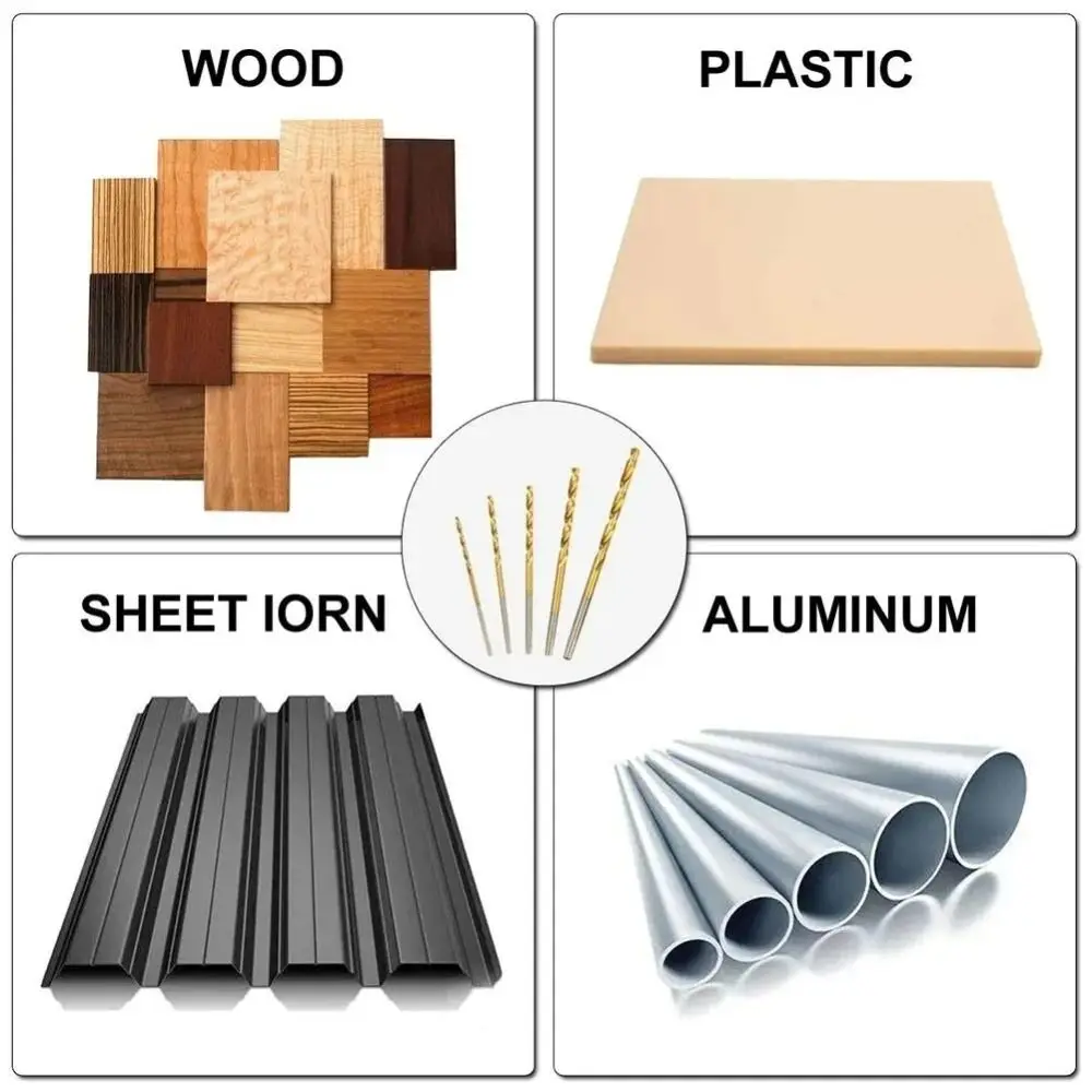 

Hard Titanium Plated Twist Drill Set 1-3mm High Speed Steel Small Drill Bit Woodwork Drill