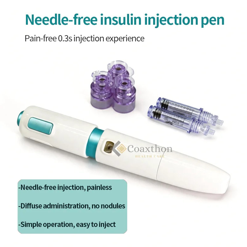 Needle-Free Syringe Painless Insulin Injector Pen Universal Fit Insulin Cartridges for diabetes insulin pen Beauty injections