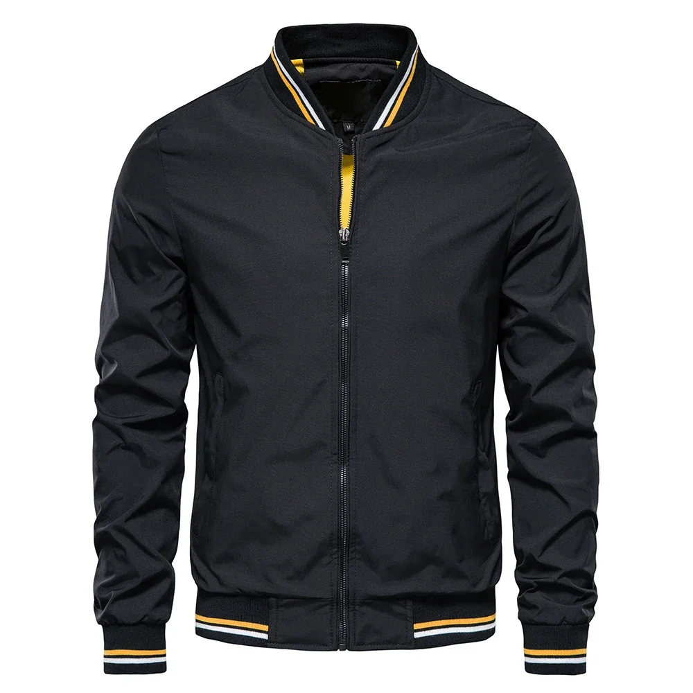 Fashion Autumn Jackets for Men Solid Color Casual Baseball Mens Jacket Clothing New in Outerwears ​Chaquetas Bomber Jackets Men