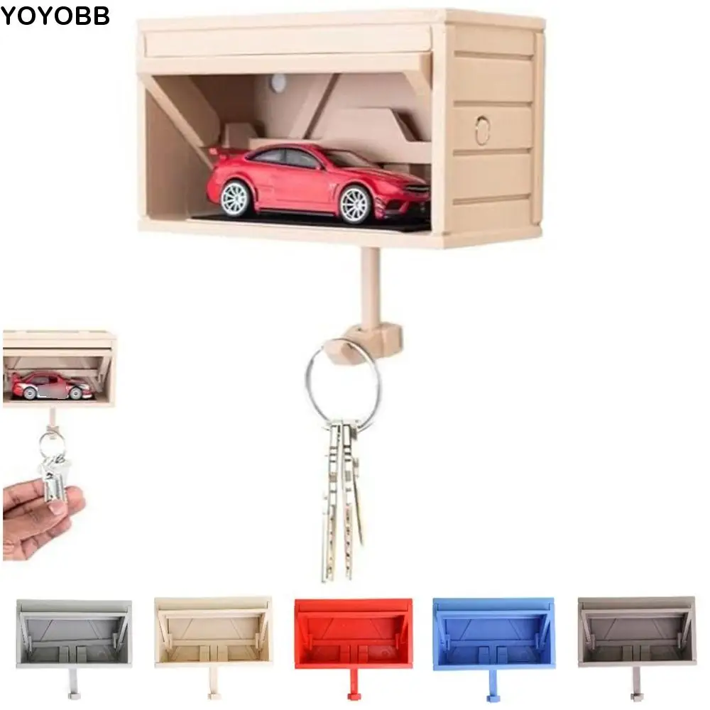 

Creative Car Garage Key Holder with Opening Door Funny Fun Key Organizer Easy Installation Multifunctional Wall Mount Key Rack