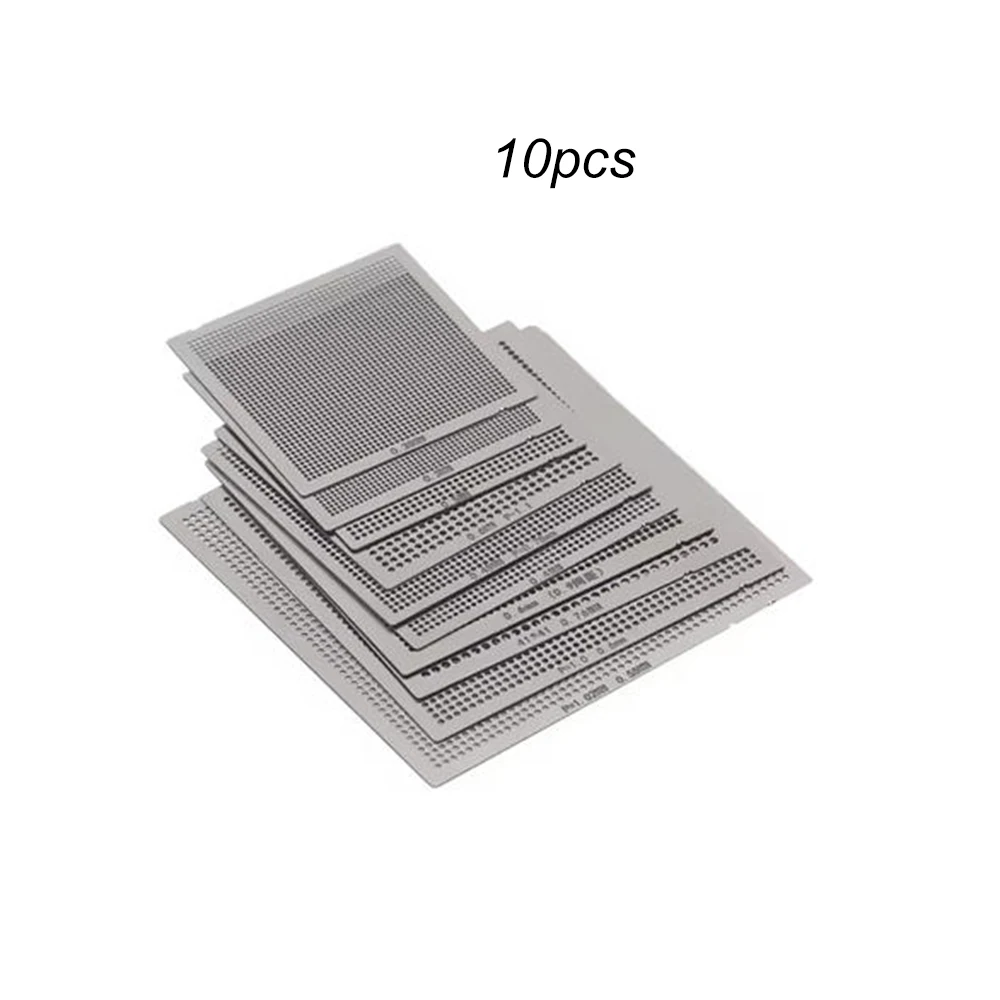 Universal Direct Heating BGA Reballing Stencil Template Kit 10/16/27pcs for South/North Bridge and GPU Chipset