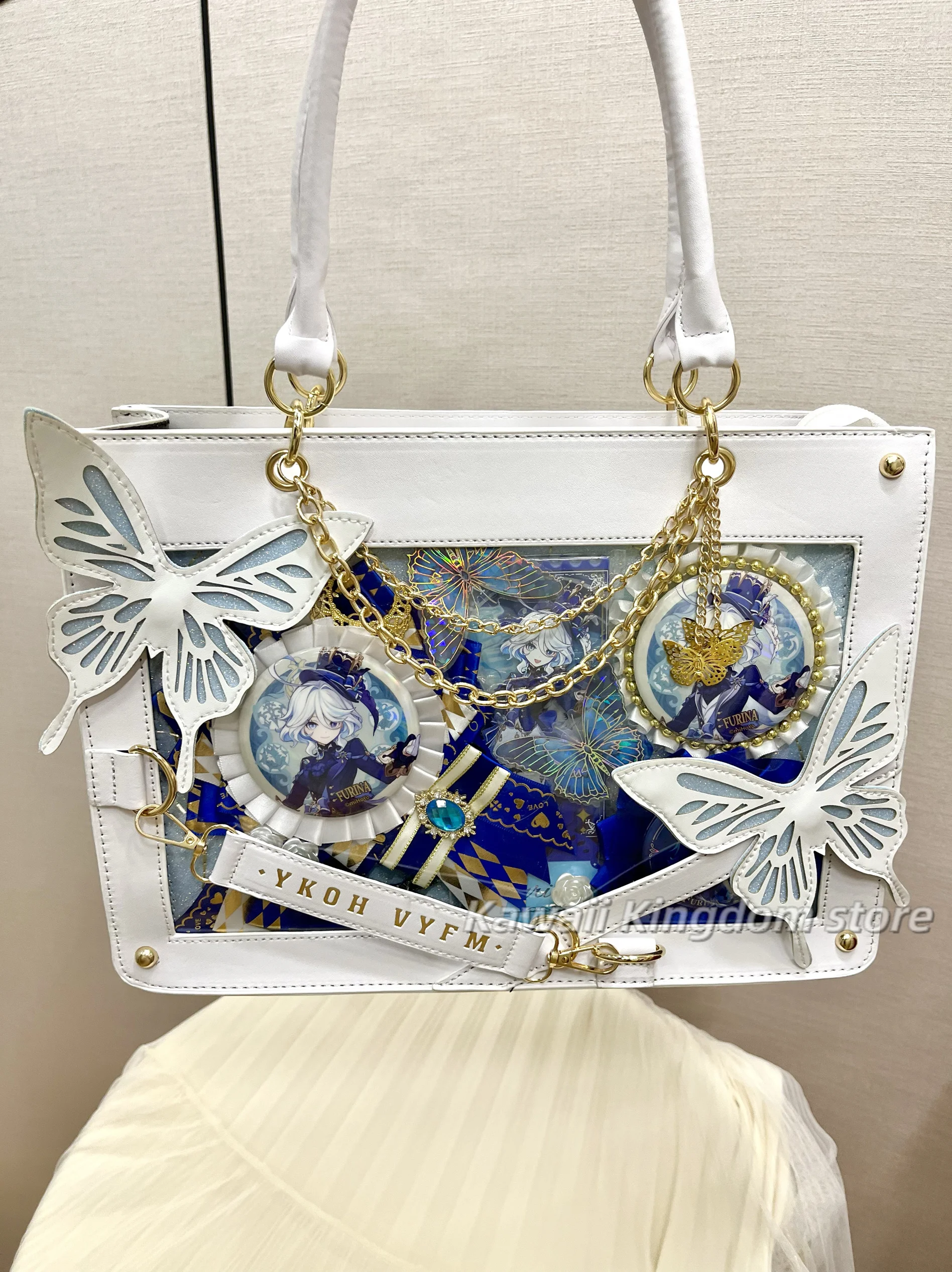 Genshin Impact Furina 시리즈 만화 Itabag 메신저 백 패션 핸드백 코스프레 숄더백 학생 선물