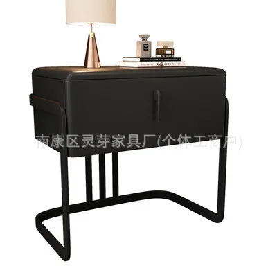 

Internet celebrity Italian minimalist bedside table Modern minimalist bedside table Nordic bedroom light luxury