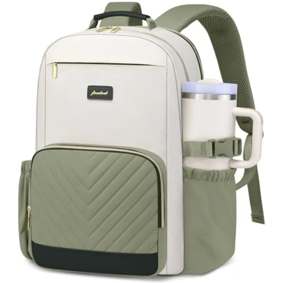 

Focdod Laptop Backpack for Women Bookbag: Work Backpacks with Pouch Pocket for Large Capacity Cup and USB Charger College Book