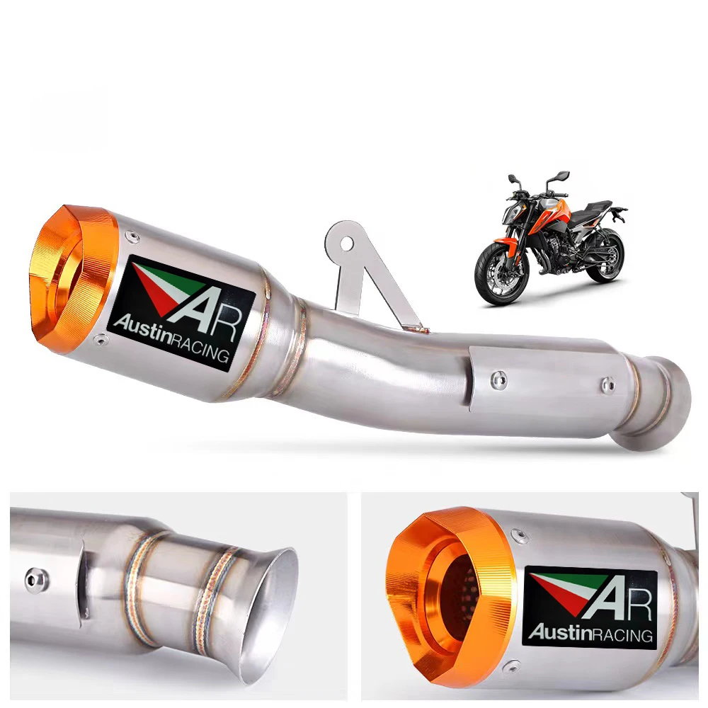 For KTM Duke 790 Duke 890 Motorcycle Exhaust System Escape Motorcycle Tuning One Piece Orange Exhaust Pipe