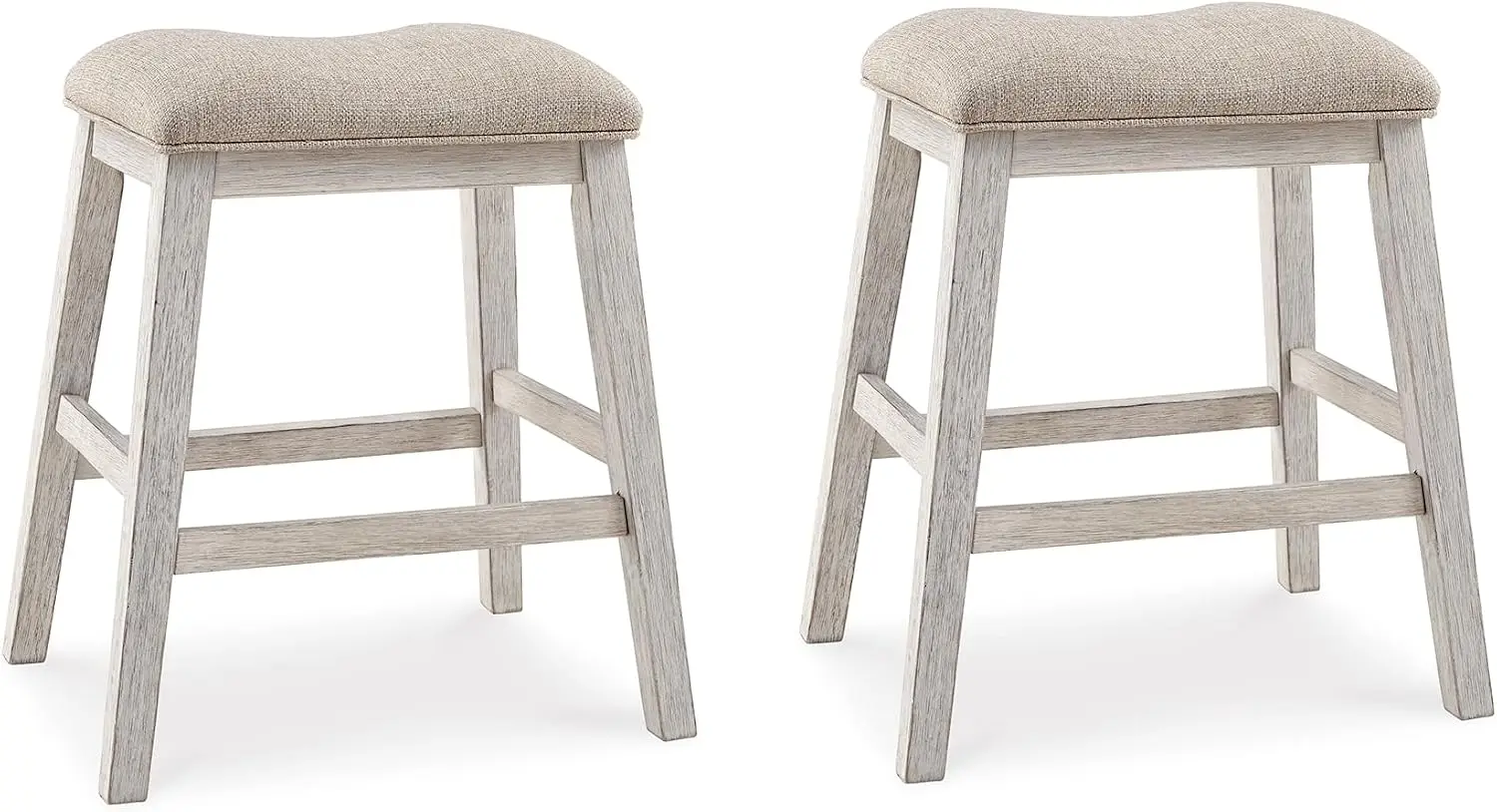 Skempton Counter Height Bar Stool, Set of 2 | Space-saving 24-inch farmhouse design, Supportive 18.5-inch foam-cushioned