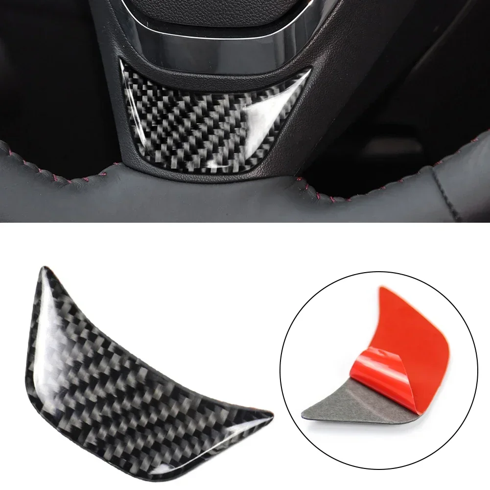 1pc For Chevrolet Equinox-Rs 2017-23 Carbon Fiber Interior Steering Wheel Cover Trim Car Luxury Decorative Sticker Accessory