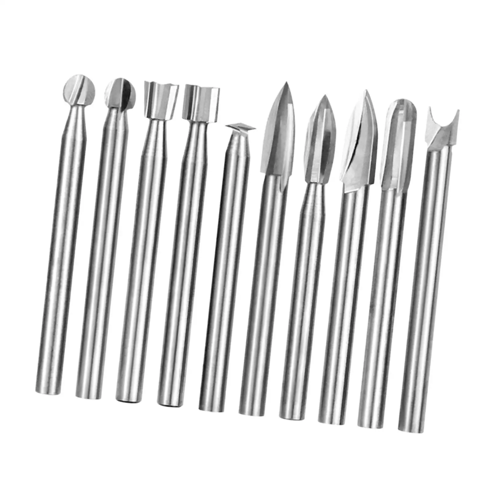 10 Pieces Wood Carving Bit for Rotary Tools Engraving Versatile Drill Hand Tool Carpenters Model Making Carving Tools