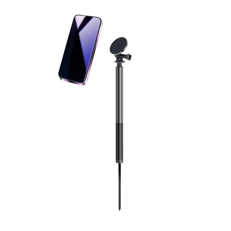 Mobile phone magnetic suction bracket Plug-in golf ball head swing Mobile phone bracket Outdoor fishing Plug-in live stream