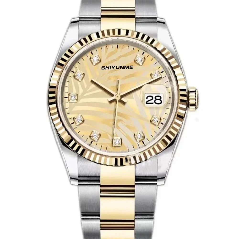 904L automatische mechanische Unisex-Uhr Diamant Edelstahl voll funktionsfähig wasserdicht Weltzeit