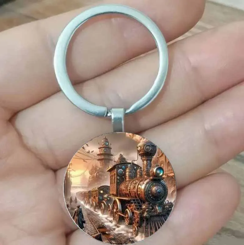 Брелок-в-стиле-ретро-дизайн-парового-поезда-изготовлен-из-железного-сплава-цинка-идеально-подходит-для-любителей-путешествий-в-качестве-идеального-подарка-для-отца
