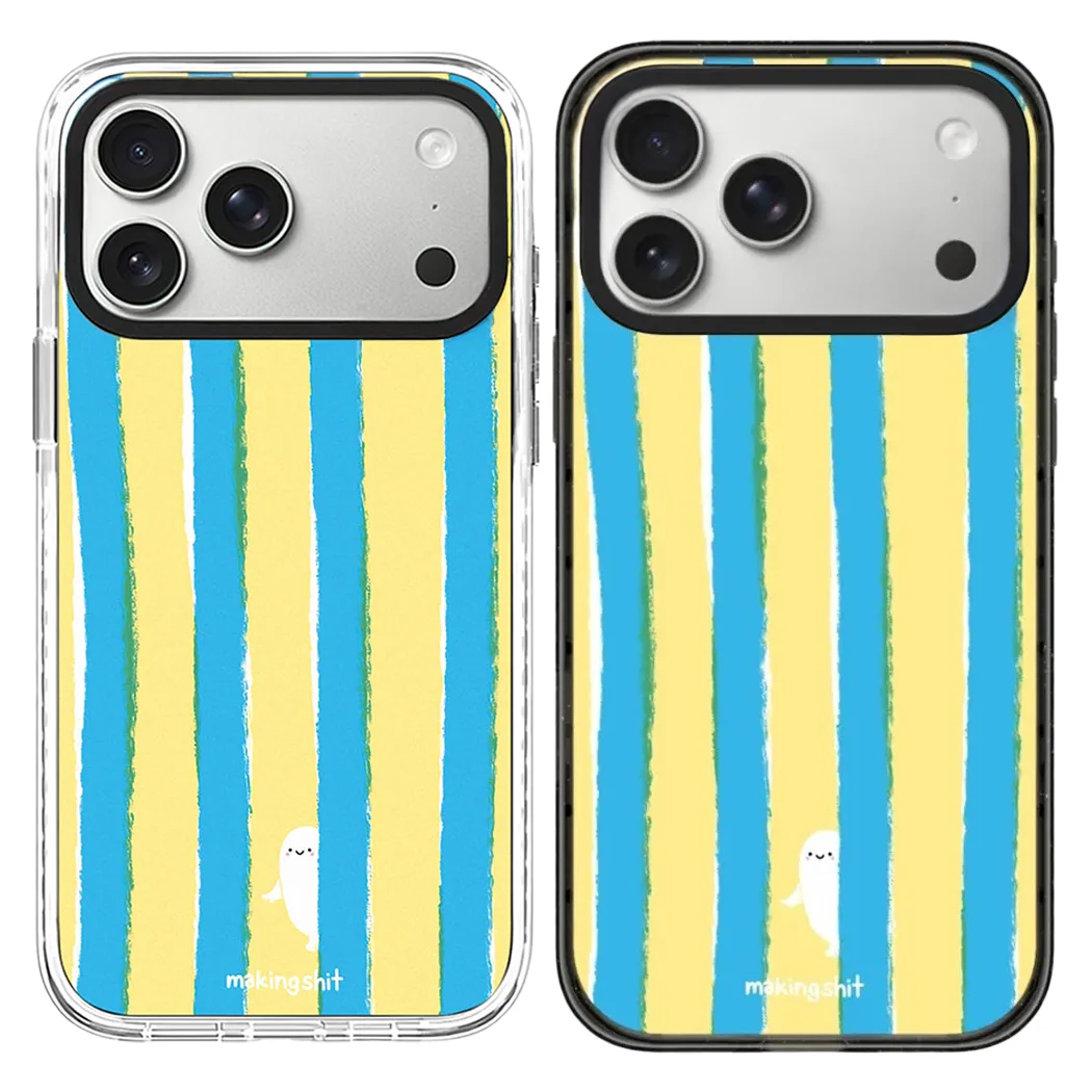 

Green Yellow Stripe Acrylic Black Border Magnetic Case: Compatible with IPhone 17 16 15 14 13 12 Pro Max 17 Air