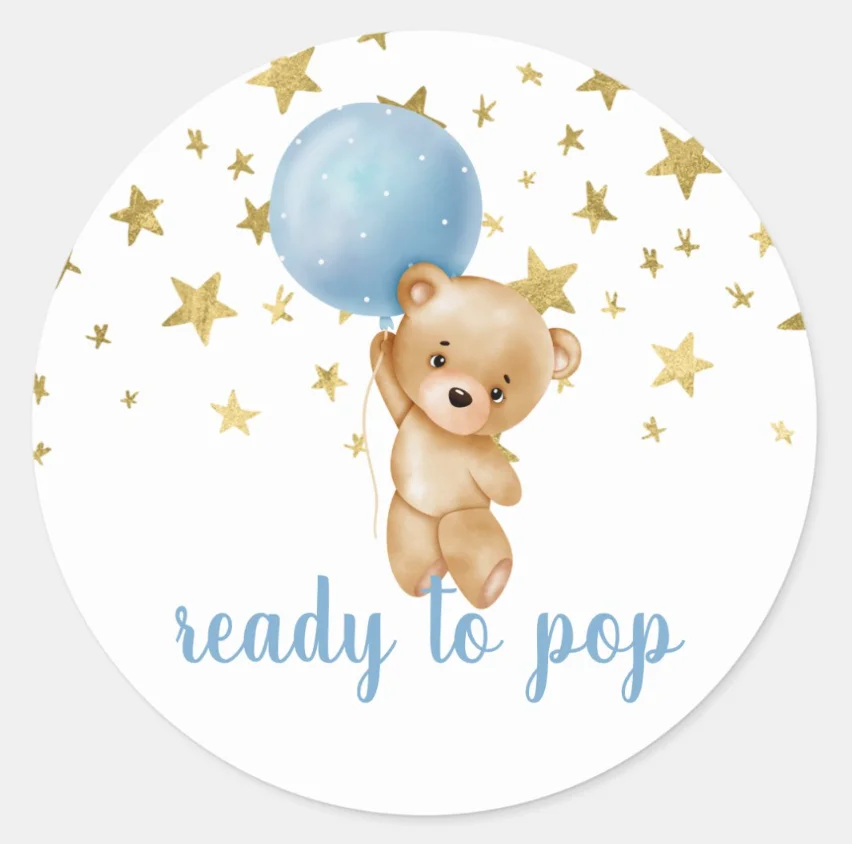 Gepersonaliseerde Baptist Ballon Beer Aangepaste Naam Tekst Verjaardag Dierentuin Verjaardag Baby Douche Partij Baptist Label
