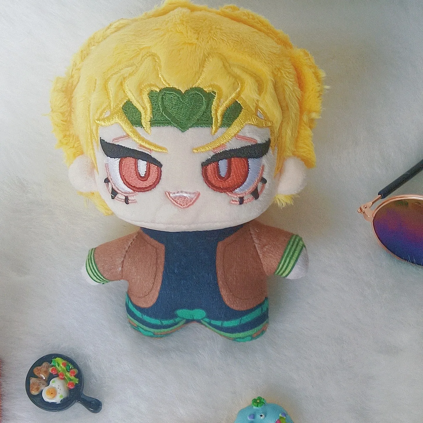 

Мягкая плюшевая игрушка Дио из «Невероятных приключений ДжоДжо», мини-версия Q, милая аниме-кукла, брелок-подвеска для сумки, подарок для коллекционеров