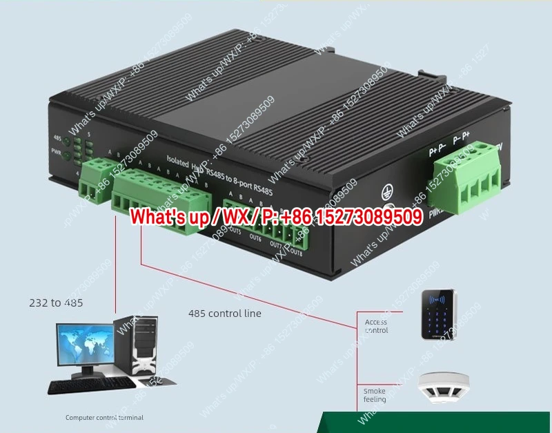 hub-rs485-de-qualite-industrielle-1-divise-4-voies-8-voies-16-repeteurs-module-d'isolation-du-signal