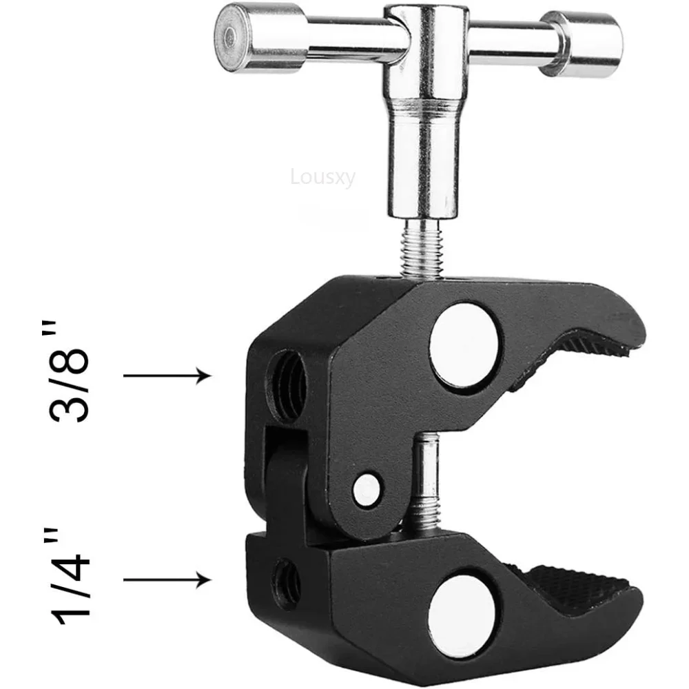 CNC-Superklemme aus Metall mit 360° °   Mini Kugelkopf Schnellspanner Klemmhalterung Stativhalterung 1/4 Schraubclip für DSLR Kamera Gopro