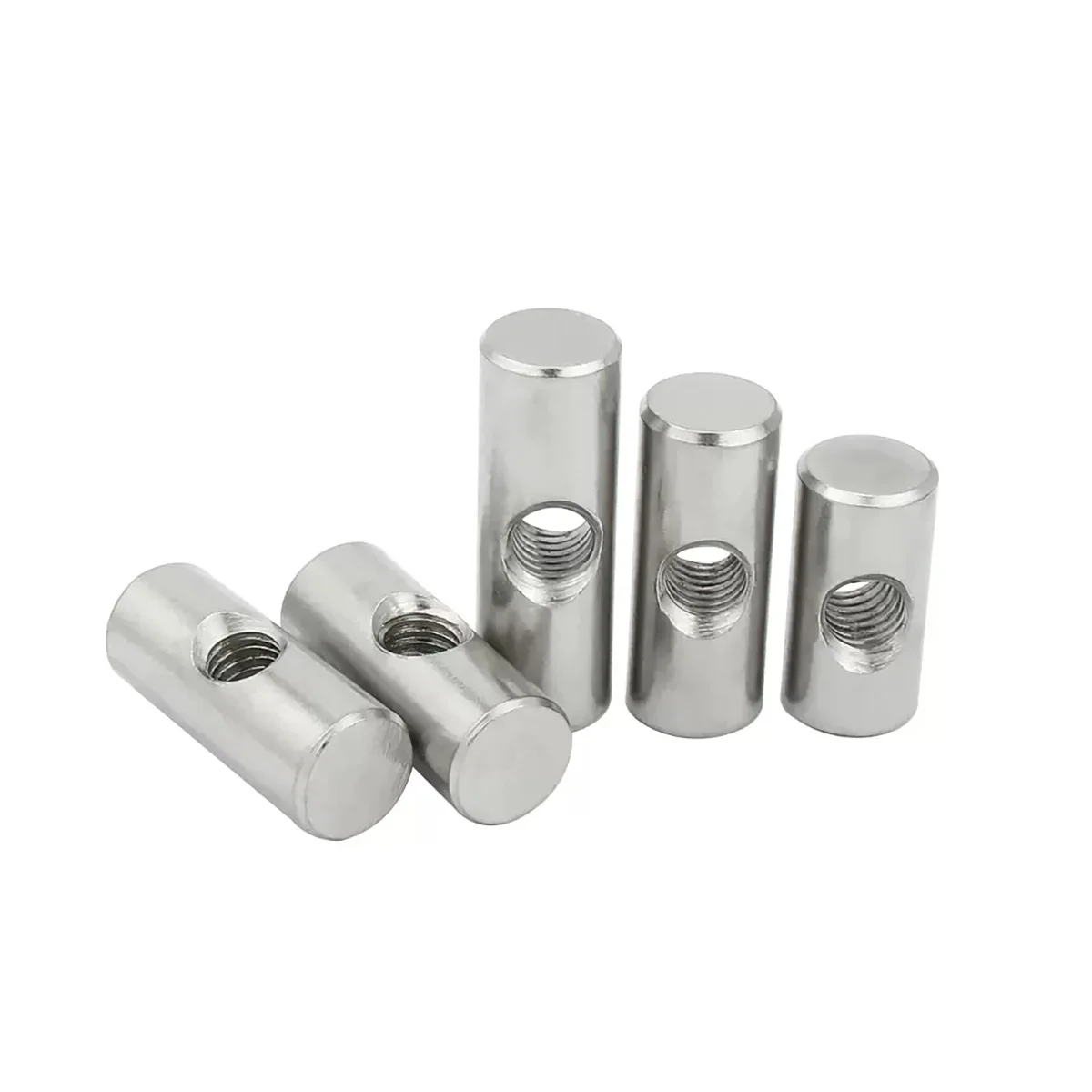 304 Stainless Steel Cylindrical Pin Cross Hole Drilling And Embedded Connecting Word Hammer Nut/Shaped Hammer Pin  Fastener