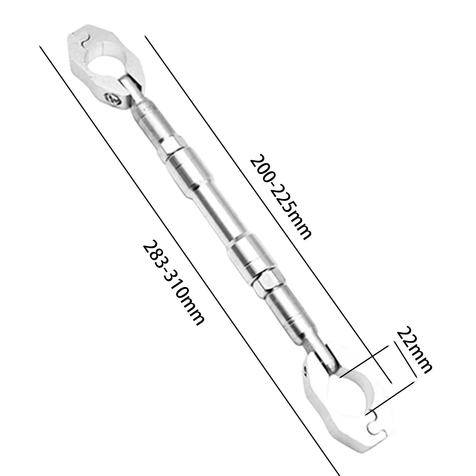 22mm Motorcycle Balance Bar Length Adjustable Aluminum Alloy Handlebar Reinforcement for Chopper Bike Accessories