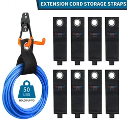 1/2/3PCS Storage Hooks Heavy Duty Storage Straps Extension Cord Holder Organizer Hook Loop Storage Strap for Home