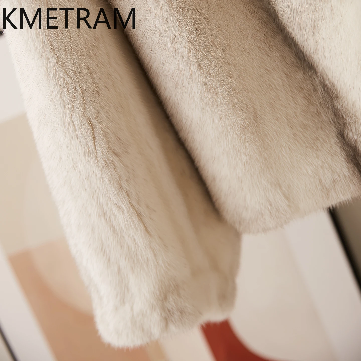 سترة KMETRAM 100% من فرو المنك بالكامل بدلة نسائية بياقة قصيرة معطف فرو منك حقيقي ملابس خارجية شتوية ملابس نسائية 2025 Fourrure