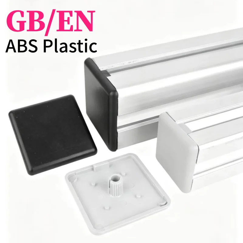 16/20/30/40/45/60/80/90/100 ABS Plastic Black/Gray Aluminum Profile End Cap Cover Plate For EU/GB Aluminum Profile
