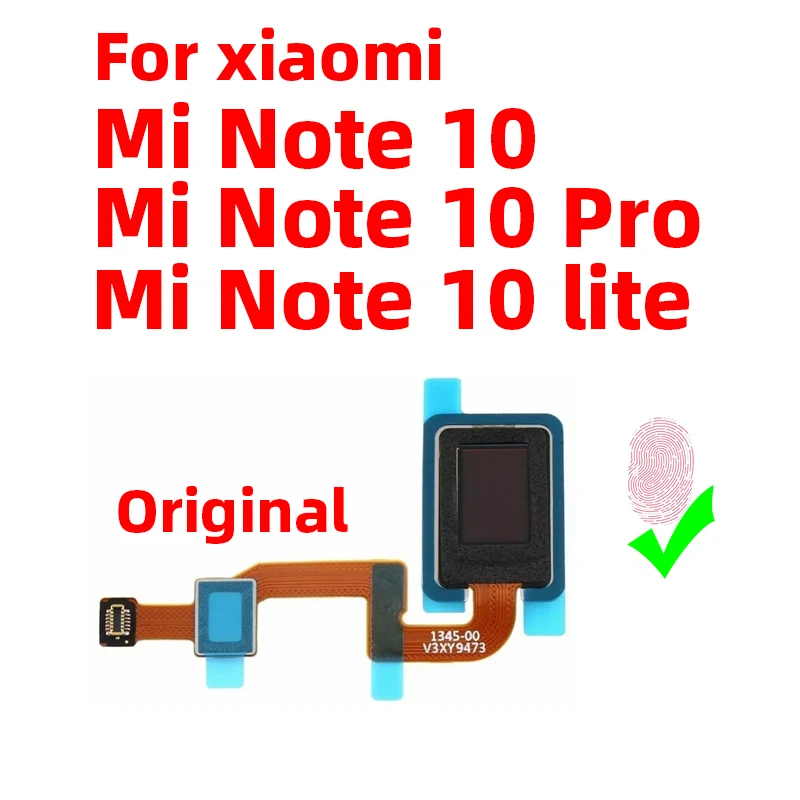 Original For Xiaomi mi note 10 Pro under display Fingerprint Sensor Scanner Touch ID Connect home button Flex Cable