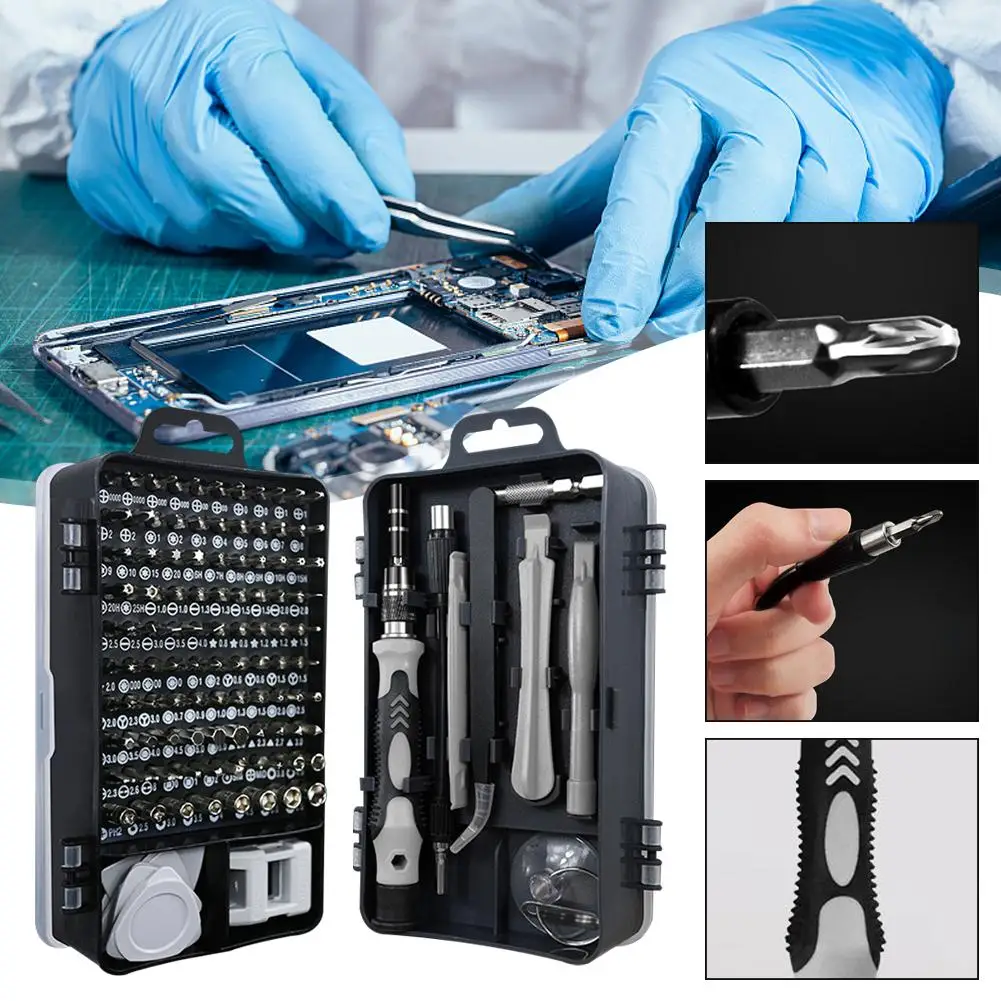 115 In 1 Precision Screwdrivers Set Magnetic Screw Computer Mobile Watch Repair Phone Pc Bits Hardware Kit Driver Tools H6h4