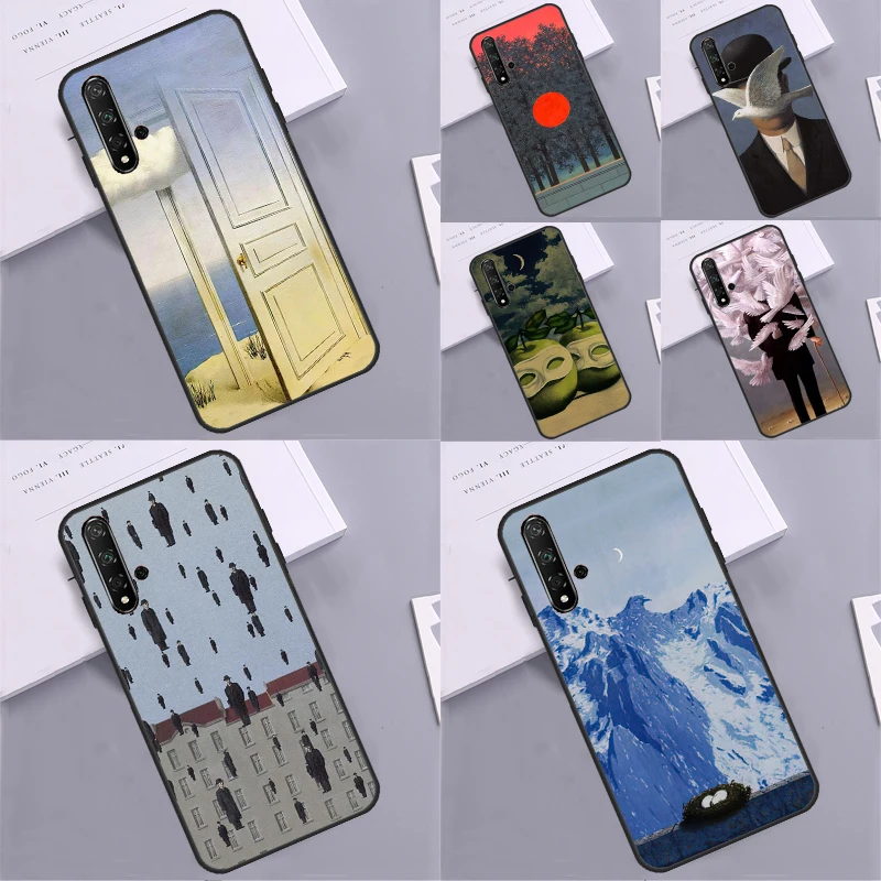 Rene Magritte Art Case For Huawei Mate 60 Pro P60 P40 P30 P20 Lite Nova 5T 3i 8i 11i 9 10 SE Y60 Y61 Y70 Y90