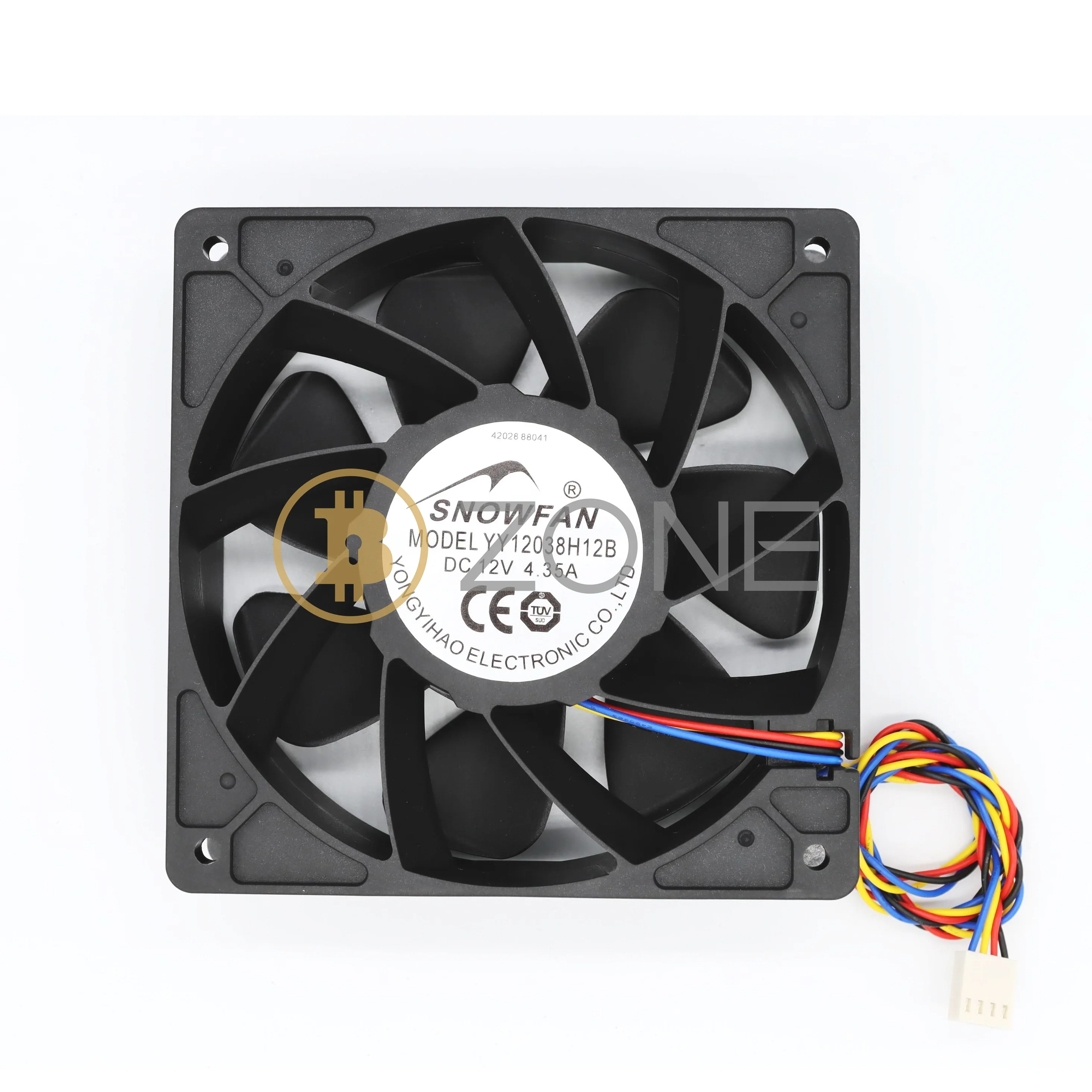 Ventilador de refrigeración YY12038H12B DC 12V 4.35A 4Pin 12038 12CM 6000RPM para Goldshell KD5 KD6 KDmax CK5 CK6 LT6 Miner, ventilador violento