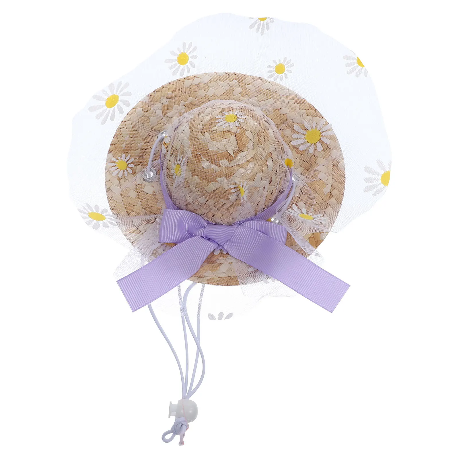 

Pet Birthday Hat Adjustable Straw Dog Cat Hat For Party Photo Prop Cosplay Outdoor Lightweight Comfortable Fit