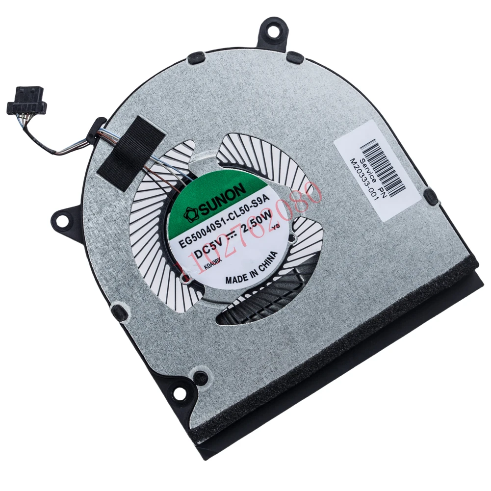 Replacement cpu cooling fan for HP 15-EG TPN-Q245 M20333-001 EG50040S1-CL50-S9A DC5V 2.50W 4PIN