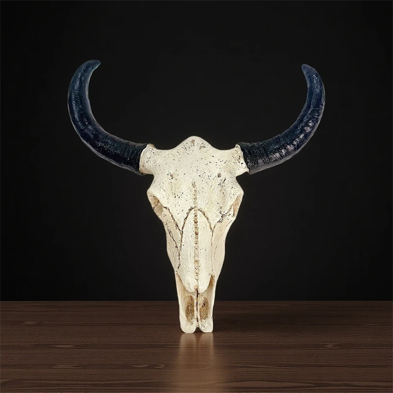 

Animal Skull Horn Wall Mount 3D Rustic Nordic Home Wall Decor For Living Room Party Centerpiece For Men Halloween Gothic Gift
