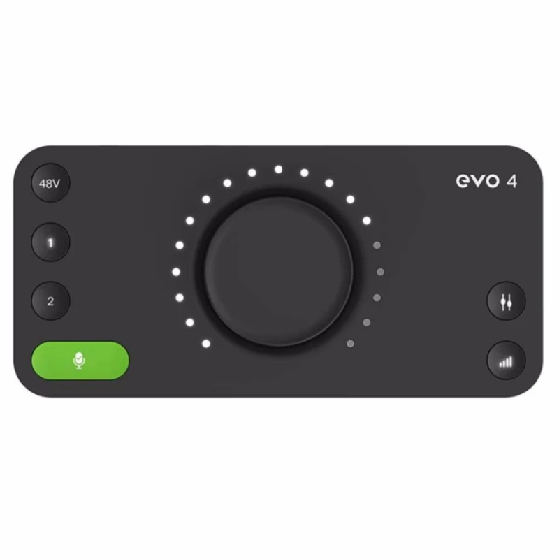 Audient EVO4 4 audio interface sound processor function amplifier for podcasting, streaming, gaming and home recording