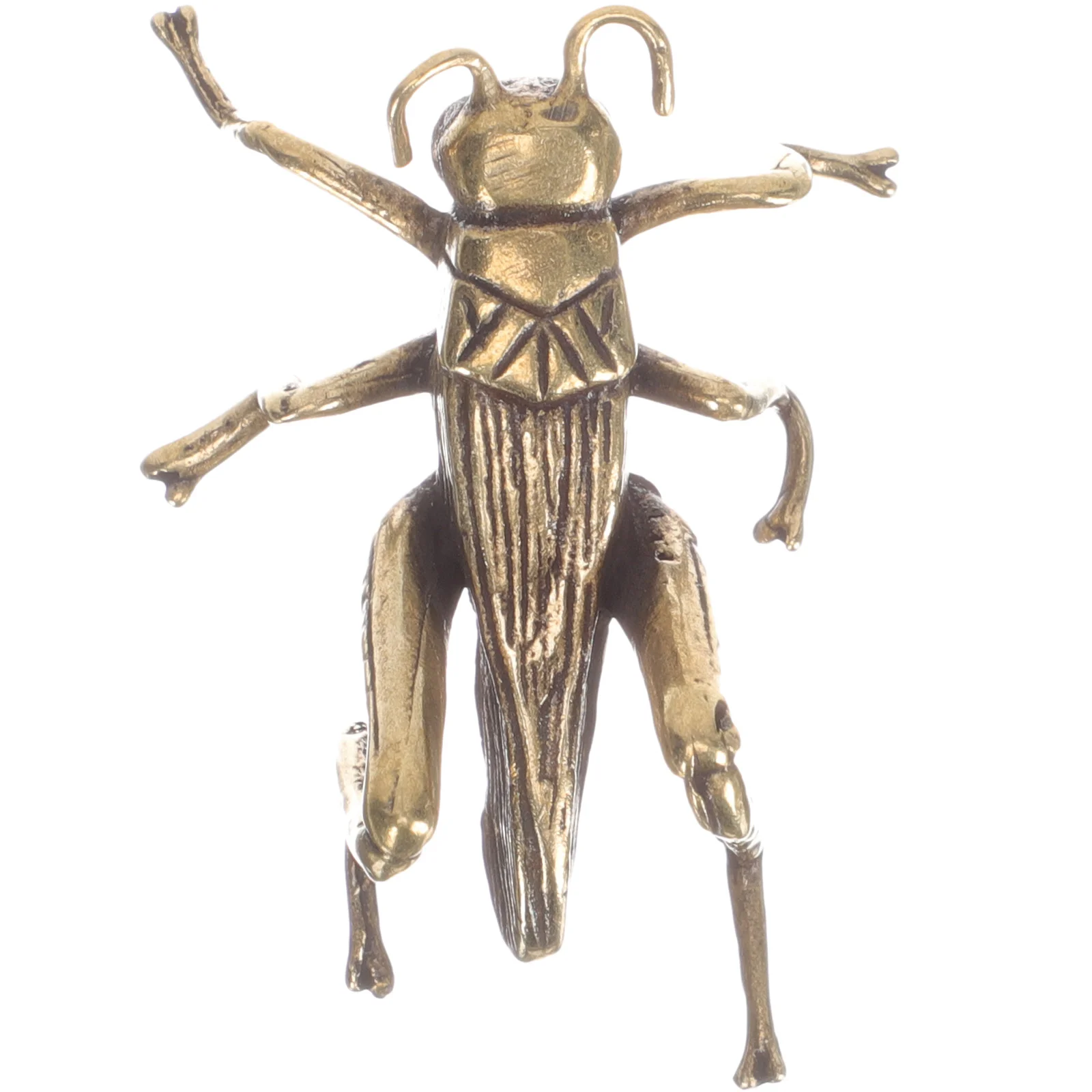 Cricket Ornaments Unique Shape Brass Craft Decorate Exquisite Tabletop Sculpture Meditating Statue Living Room Decoration