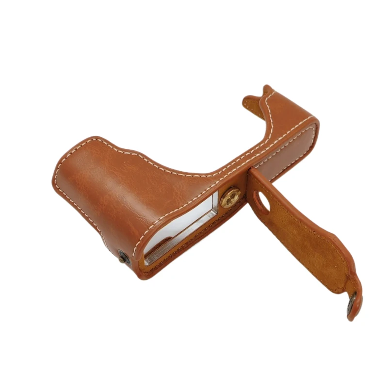 PU Leather Camera Bottom Case Cover Half Bag For Fujifilm Fuji X70 Camera Coffee Black Brown