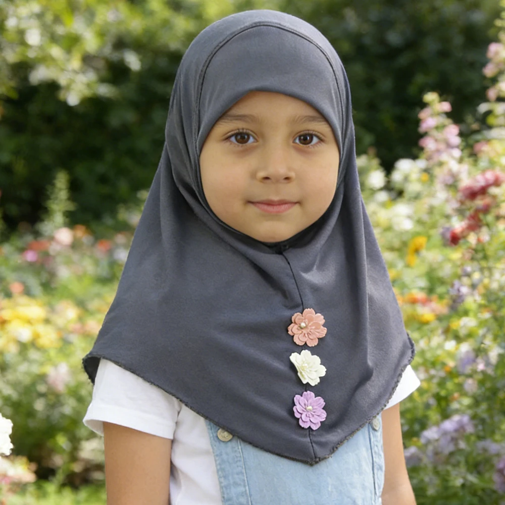 

Набор из 12 штук: Хиджабы Amira для девочек 2-8 лет, мусульманские цветочные мгновенные платки, исламские тюрбаны, никабы, головные уборы, головные платки, шапки, головные повязки