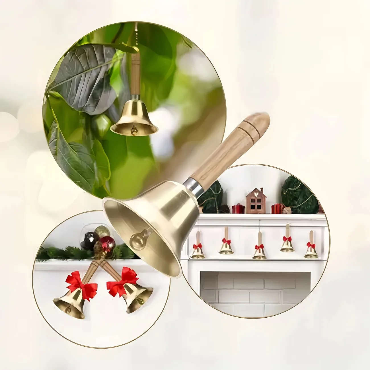 Extra Loud Hand Bell- Suitable for Home, Weddings, Animal Training, Office, Dinner, Meditation& Music, Solid Copper Call Bell