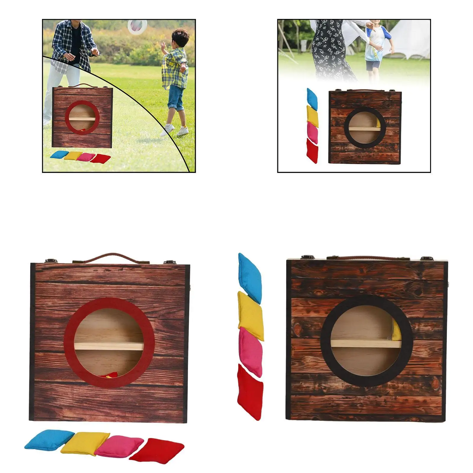 

Деревянная настольная игра Cornhole, забавные подарки, погремушки, портативный настольный набор Cornhole для спорта, карнавала на заднем дворе, домашнего офиса