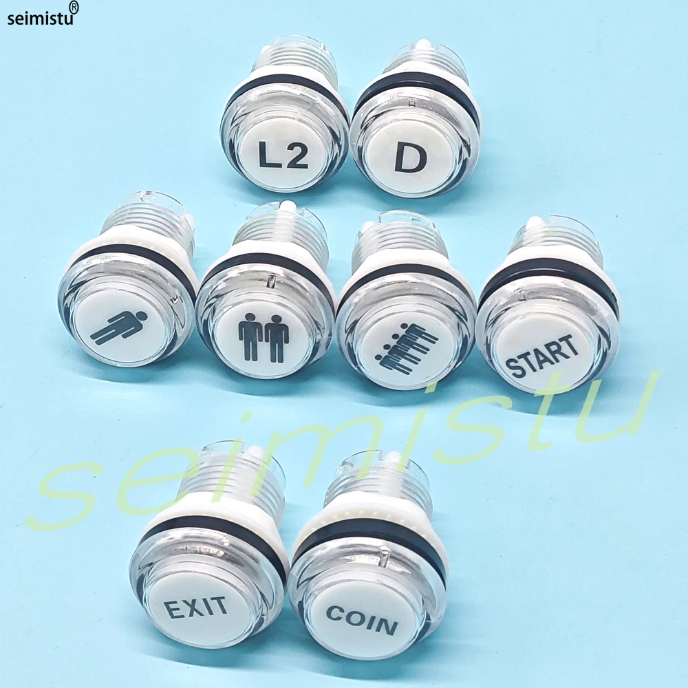 LED Illuminated Arcade Push Button 5V/12V 6