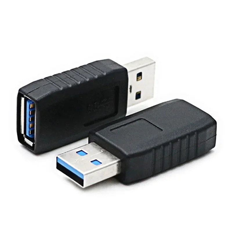 Adequado para computador portátil, durável usb 3.0 macho para fêmea adaptador conector extensor conversor de acoplador mf, preto