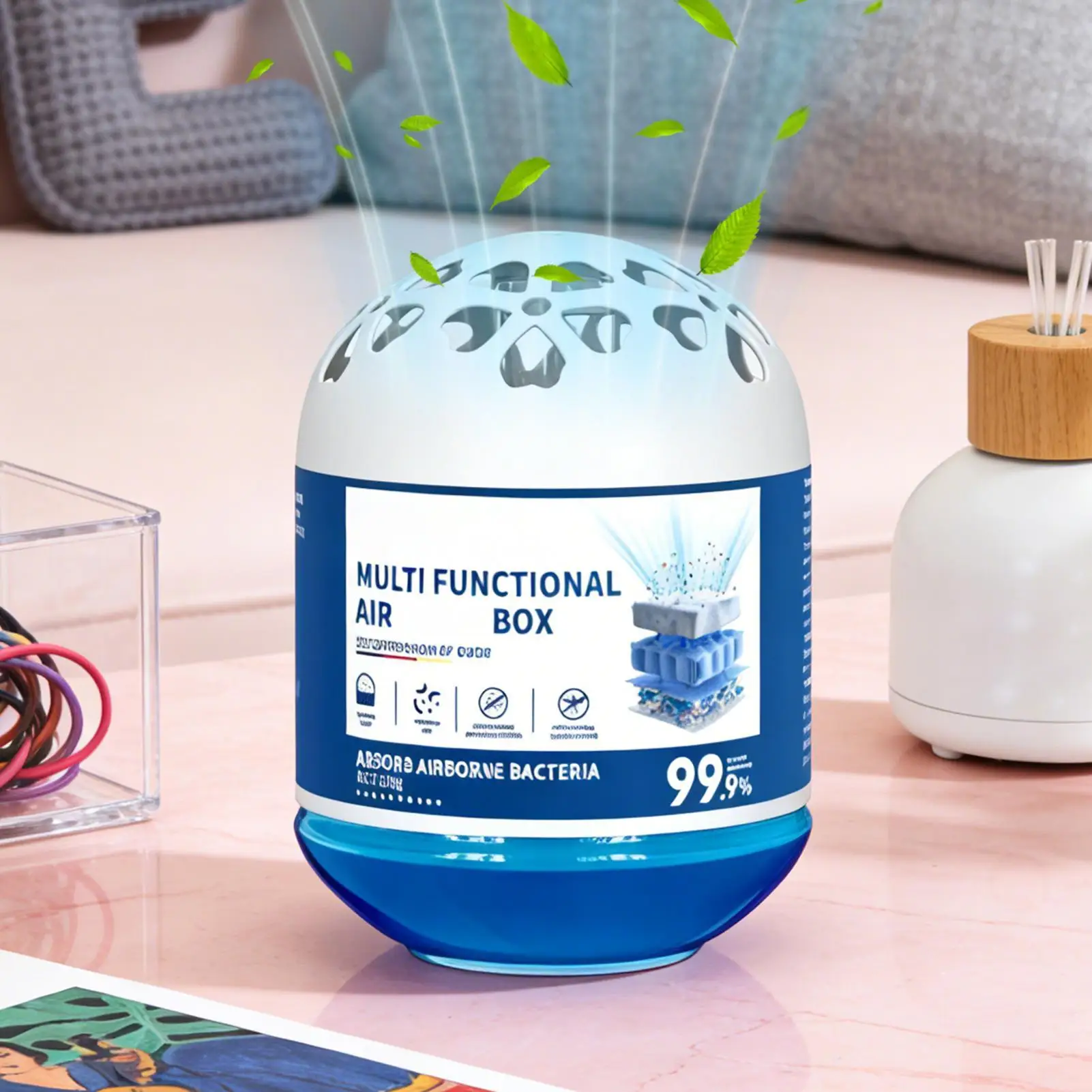 Air Purifiers for Bedroom 120g Plant-Based Cleaner Box Automatic Dust Remover No Electricity Required for Home Dorm Apartment