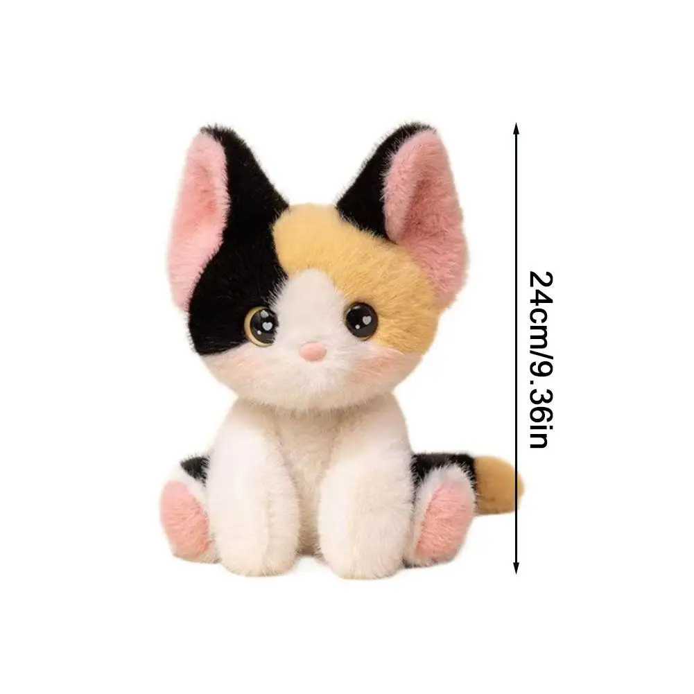 24 centimetri Kawaii Gatto Peluche Bambola Devon Rex Gatto Siamese Peluche Decorazione Carino Accompagnare Il Sonno Giocattolo Morbido Peluche Cuscino Gatto