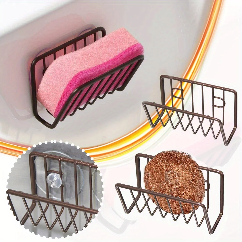 Cleaning Sponge Storage Rack Household Kitchen Sink Wall Hanging Drain Rack Suction Tray Countertop Non-punched Storage Rack