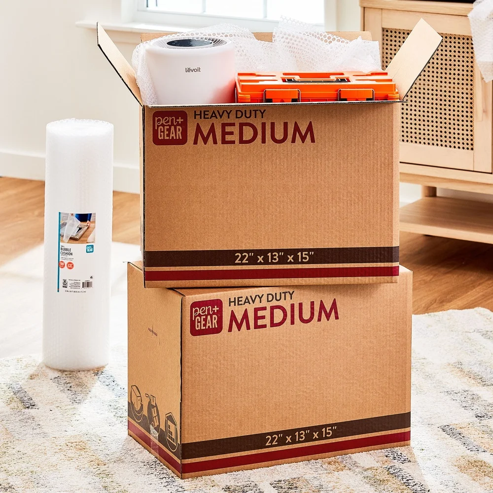 24인치 x 50피트 버블 랩 롤 3/16인치 버블 쿠션 포장재 이동 배송 보관 보호