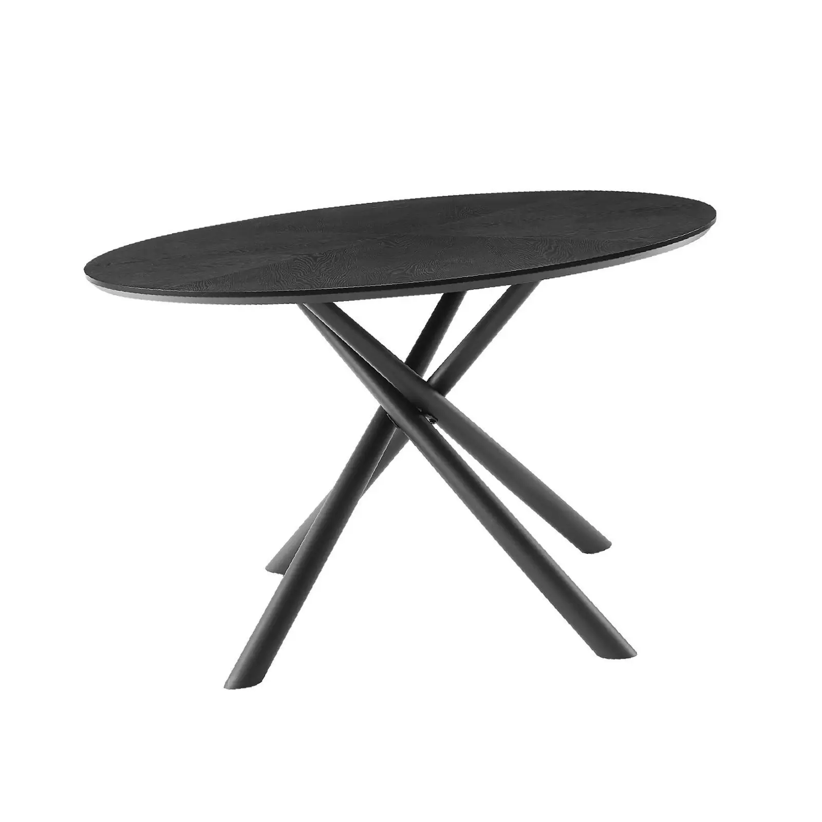 

Tall Round Leisure Tea Table Cross Legged End Table MDF Top for Small Space Coffee Area Home Furniture