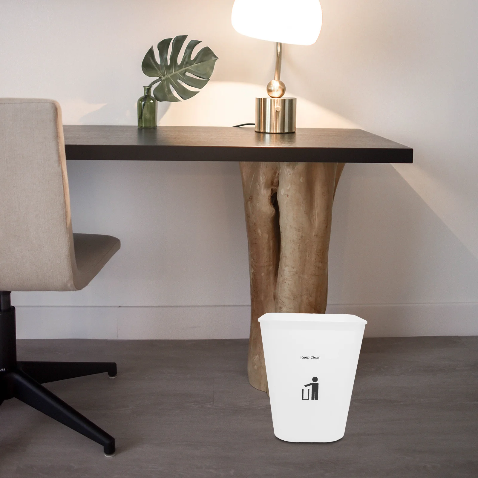 

1Set Household Trash Can Plastic Rectangular Waste Bin for Home Office Bedroom Kitchen Bathroom Odor Sealing Press Ring Design