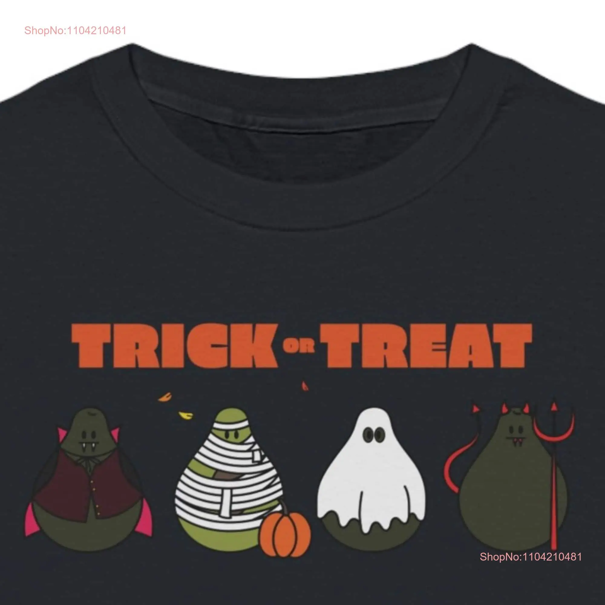 Avocado Cute Halloween T Shirt Spooky Trick or TreaT Funny long or short sleeves